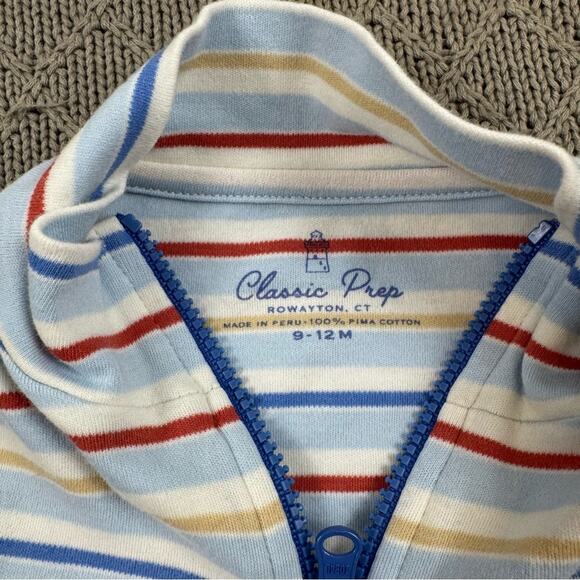 Classic Prep Boutique Striped 1/4 Zip Pullover ~ 9/12M - Picture 8 of 12